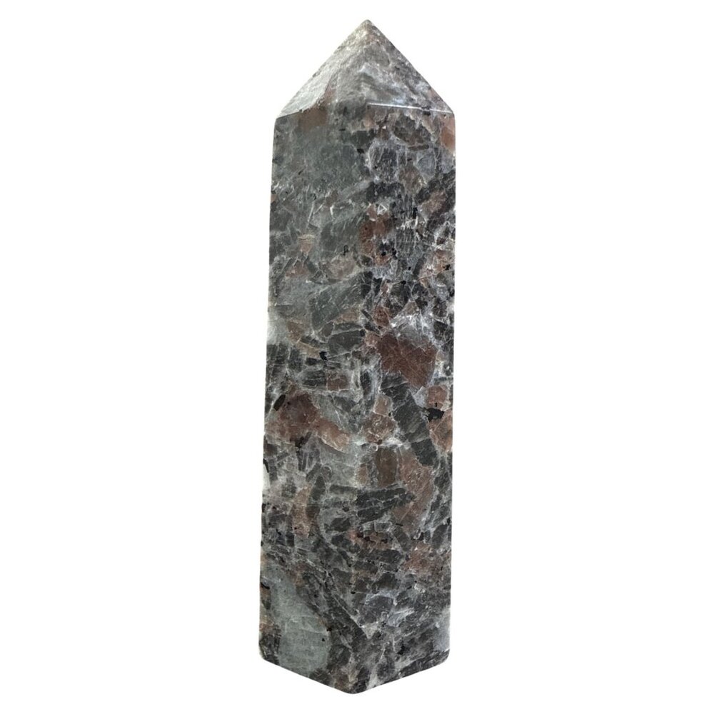 Tower yooperlite UV reactive natural carvings healing stone 3in x 1in NEW